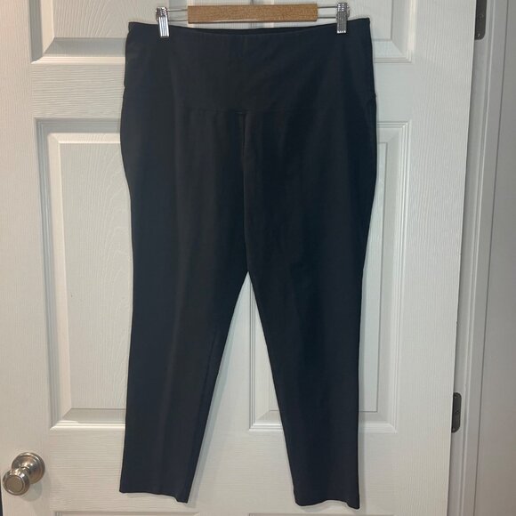 Zenergy Tummy Control Leggings Women's Size 12 Black Cropped High Waist Cotton - Picture 11 of 12